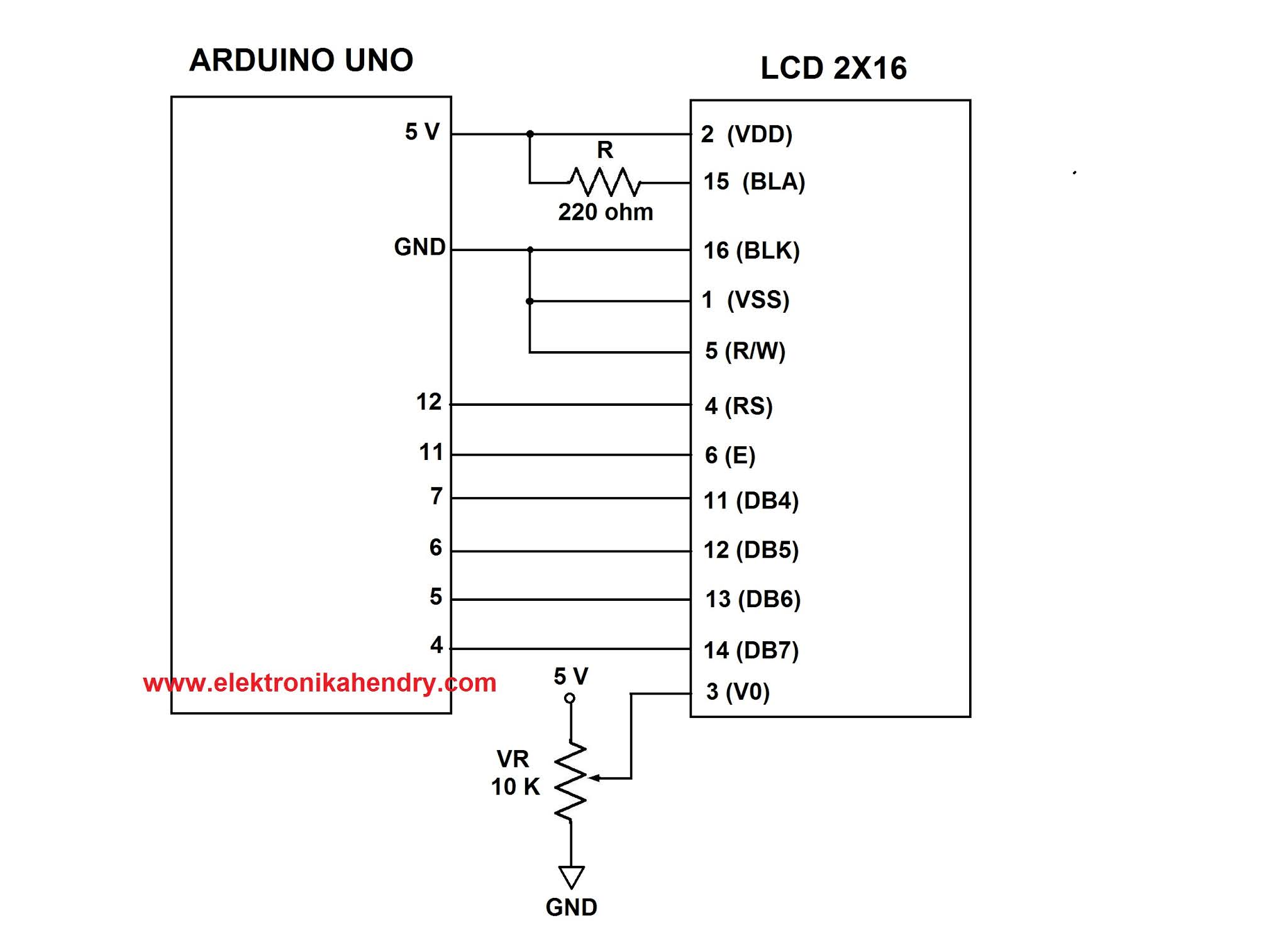 Распиновка lcd Modul Potensio Arduino