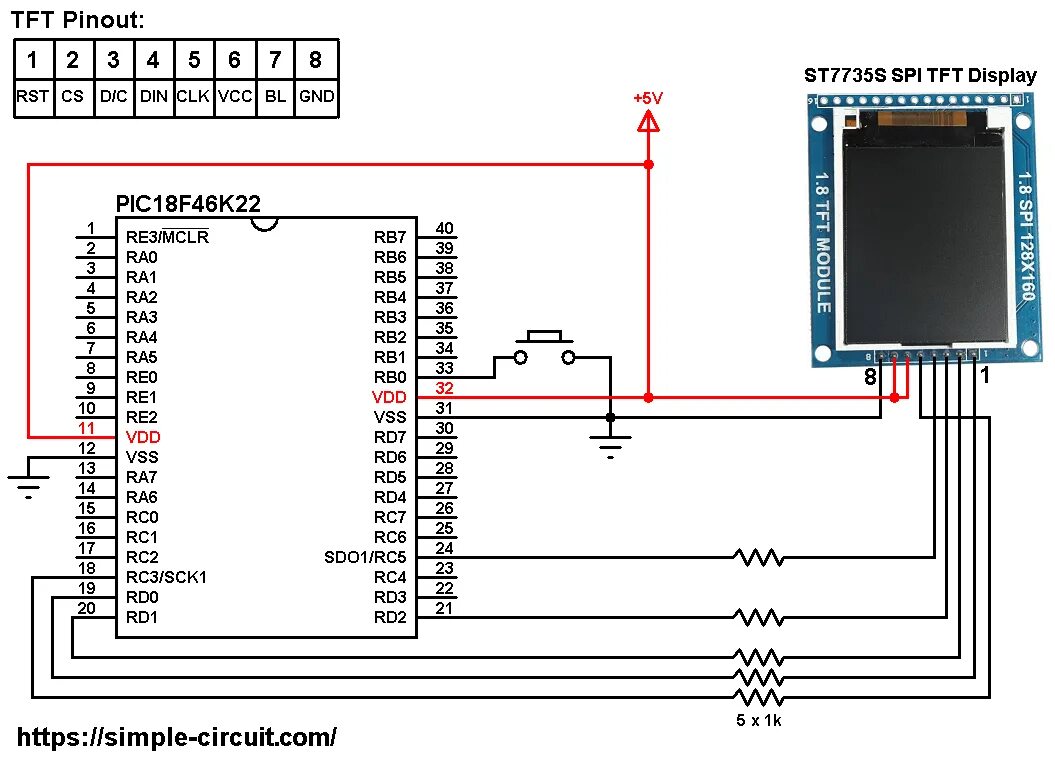 Распиновка lcd Playing with a 1.8" 128X60 RGB TFT_LCD Electronics Forum (Circuits, Projects and