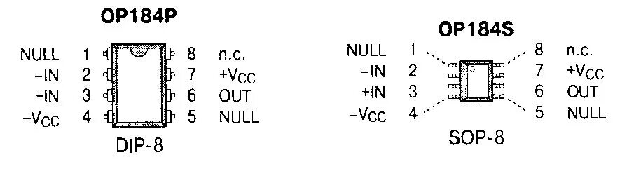 Распиновка микросхем OP184 - Справочник по микросхемам