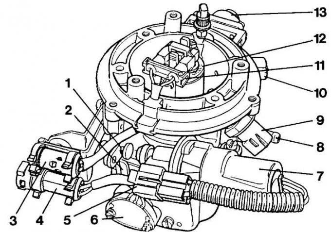 Распиновка моновпрыска CFI fuel injection system - design description (Gasoline engines / CFI injection