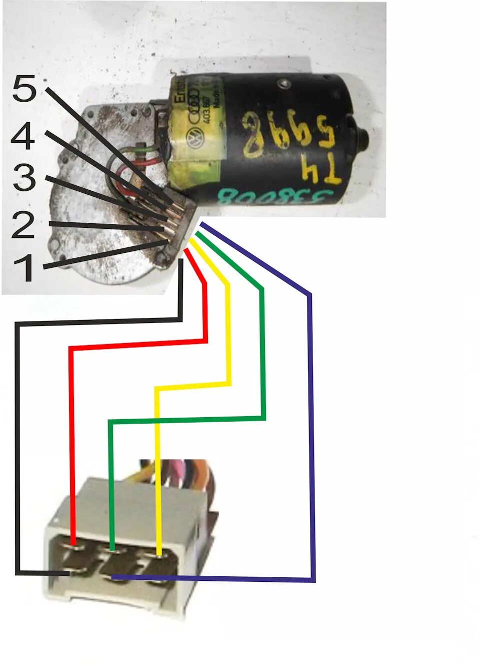 Распиновка моторчика стеклоочистителя Трапеция, мотор-редуктор VW стеклоочистителей - Lada 2120 Надежда, 1,8 л, 2005 г
