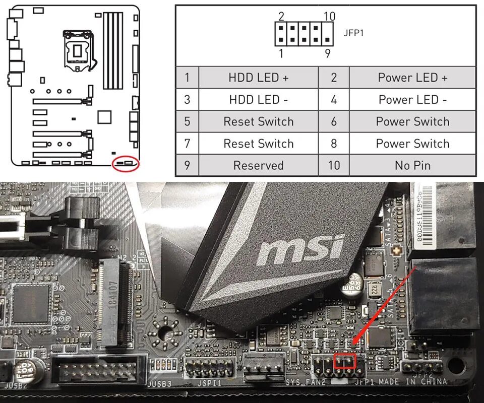 Распиновка msi Что делать, если компьютер не включается?