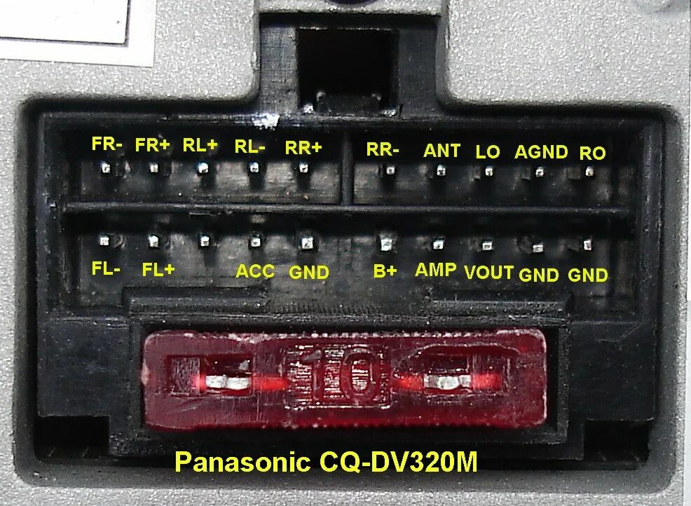 Распиновка panasonic Распиновка разъемов автомагнитол Panasonic