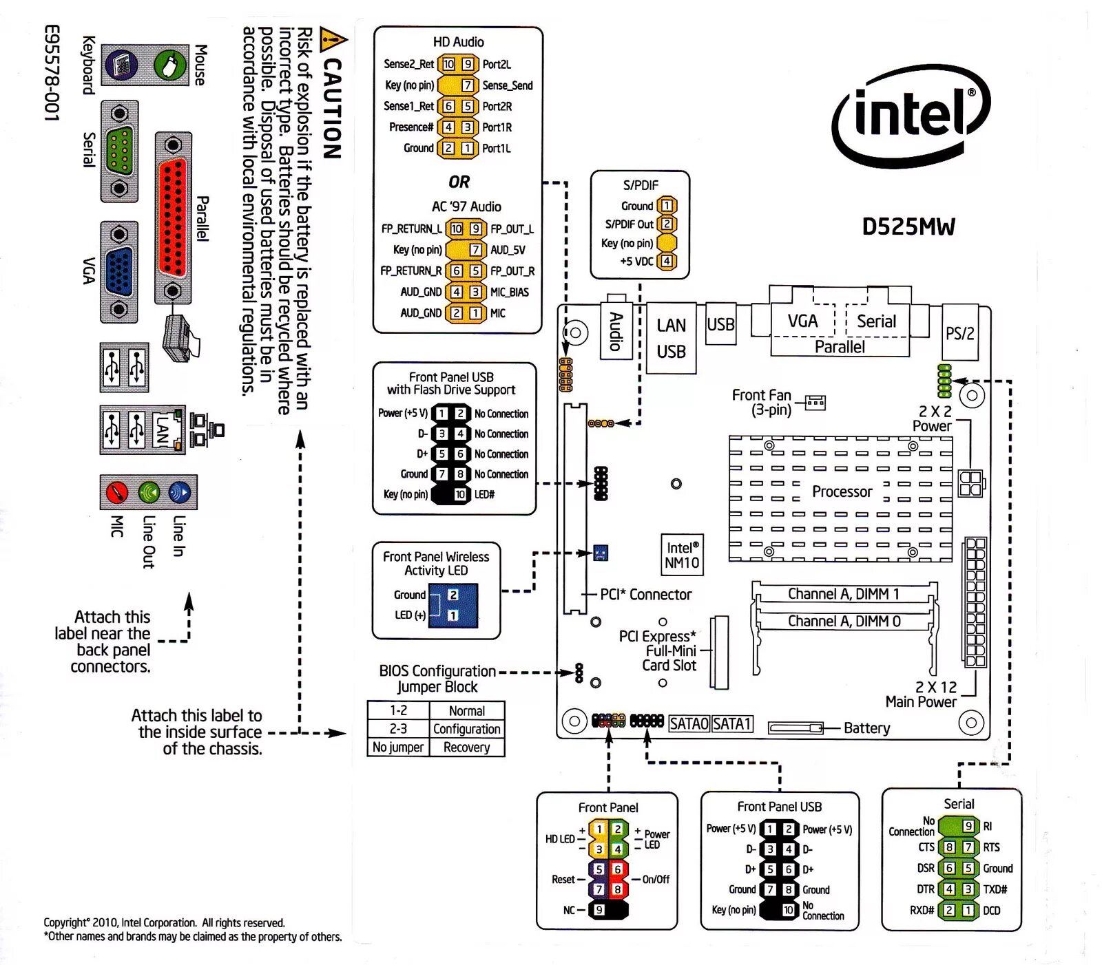 Распиновка панель подключения материнская плата Материнскую плату intel d525mw (oem) купить в интернет-магазине онлайн с доставк