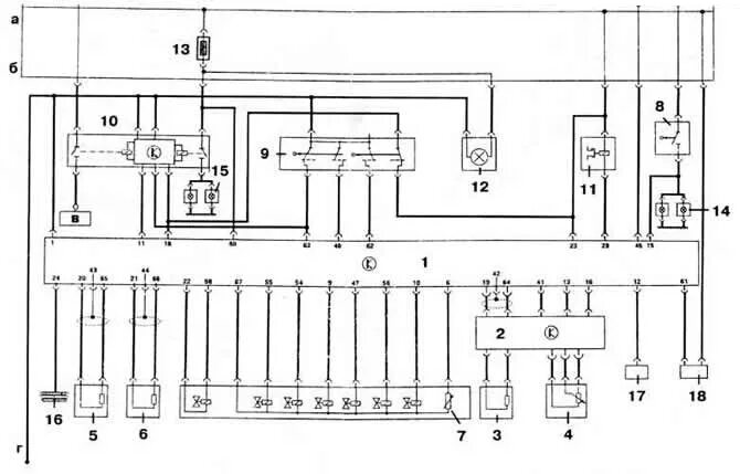 Распиновка пассат б4 Volkswagen Passat 1988-1996: Wiring diagram of the hydromechanical gearbox contr