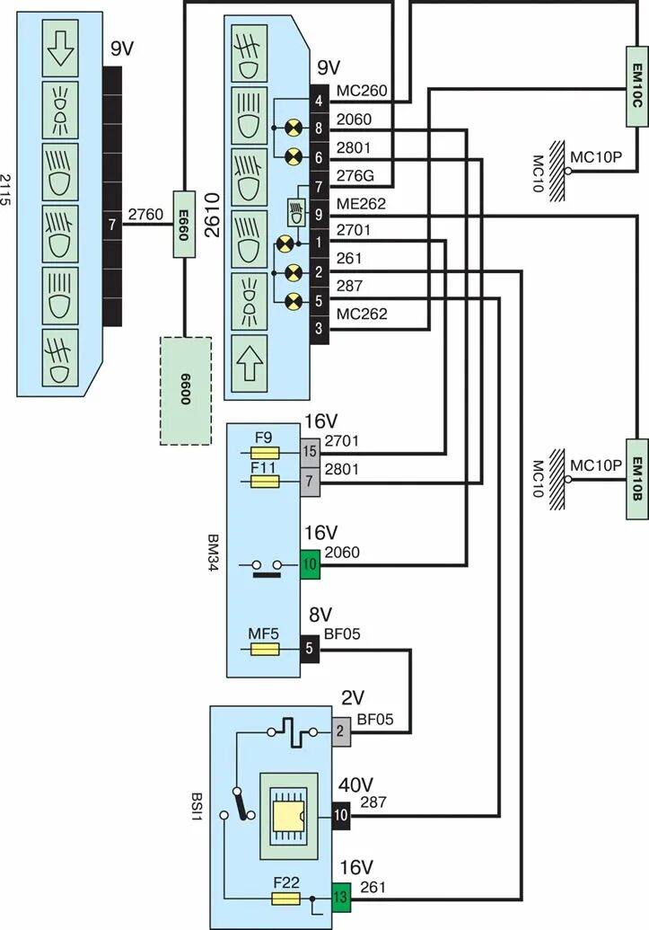 Распиновка пежо 307 Electrical diagrams from 26 to 30 (Peugeot 307, 2001-2008) - "Electrical circuit