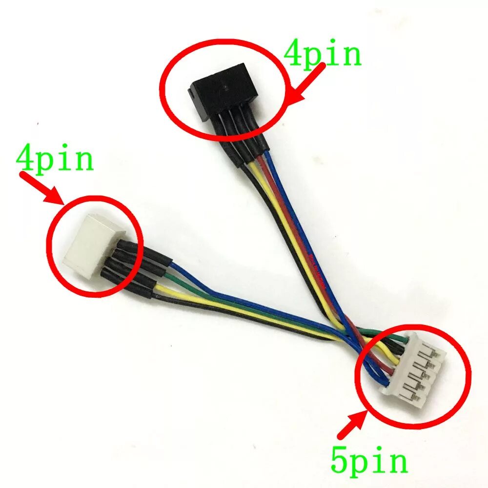 Распиновка pin кулера 10pcs/lot 5pin to 4pin*4pin video cards' cooling fan Cable gpu graphics cards co