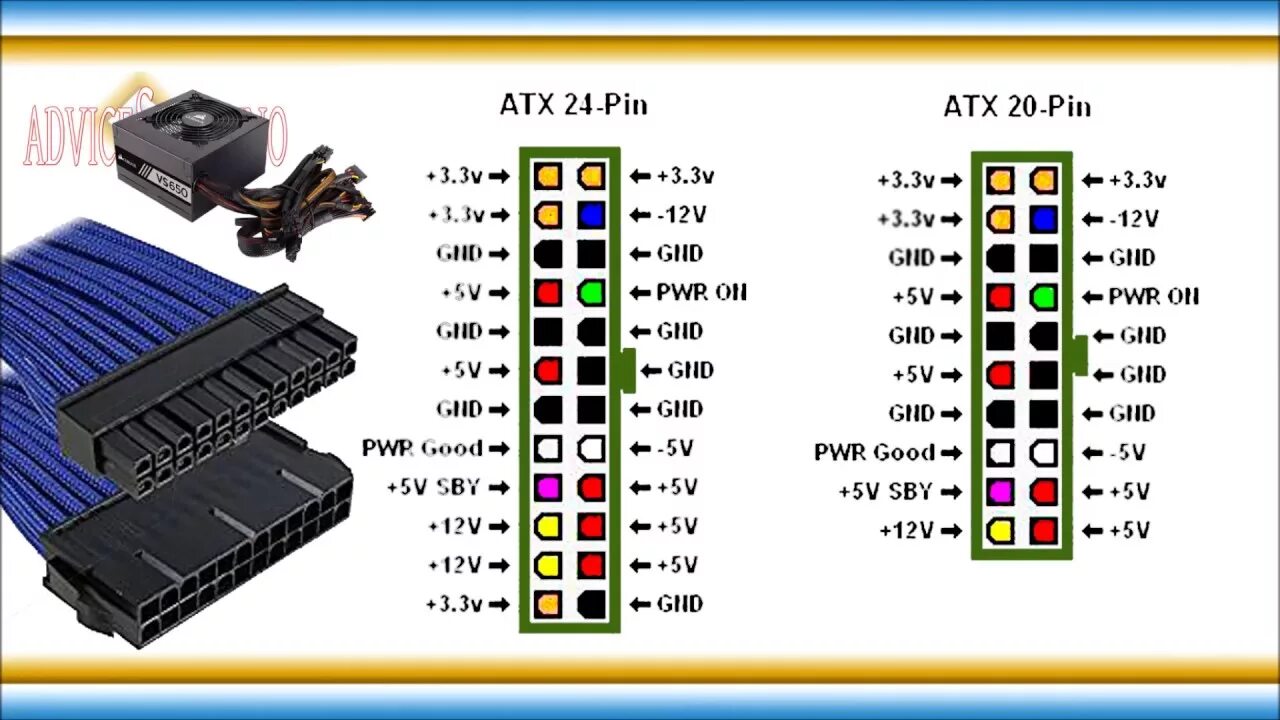 Распиновка питания материнской schema elettrico alimentatore pc atx 24 pin 20 pin e schema accensione alimentat