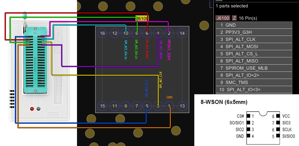 Распиновка под A1534 (820-00045) 2017 12" Macbook SPI Pinout from J6100? - Badcaps