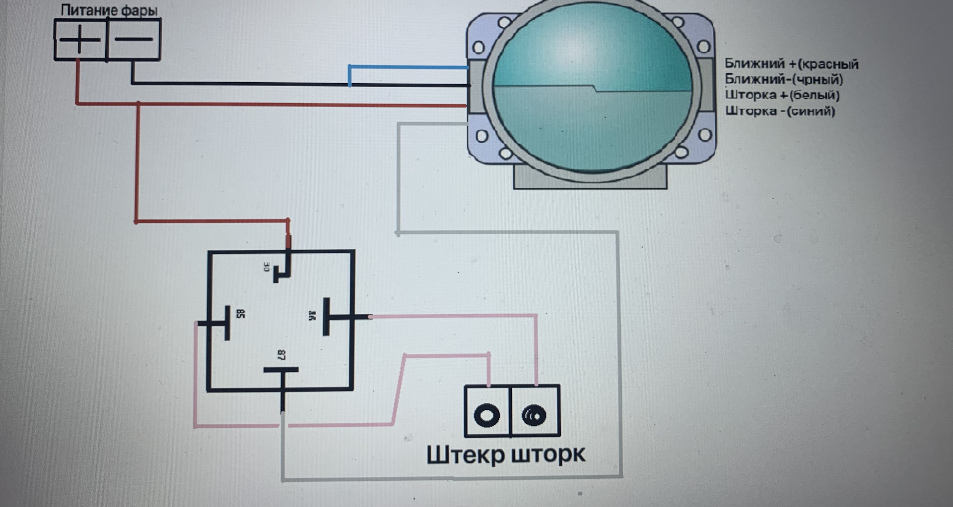 Распиновка подключения фары камаз AMZ z7 или как я подключал bi led линзы - Volkswagen Touareg (1G), 3 л, 2008 год