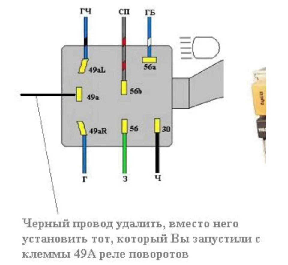 Распиновка подрулевых Провода, релюшки и кнопочки (подключение поворотов в обход ЦБКЭ) - Lada Гранта, 