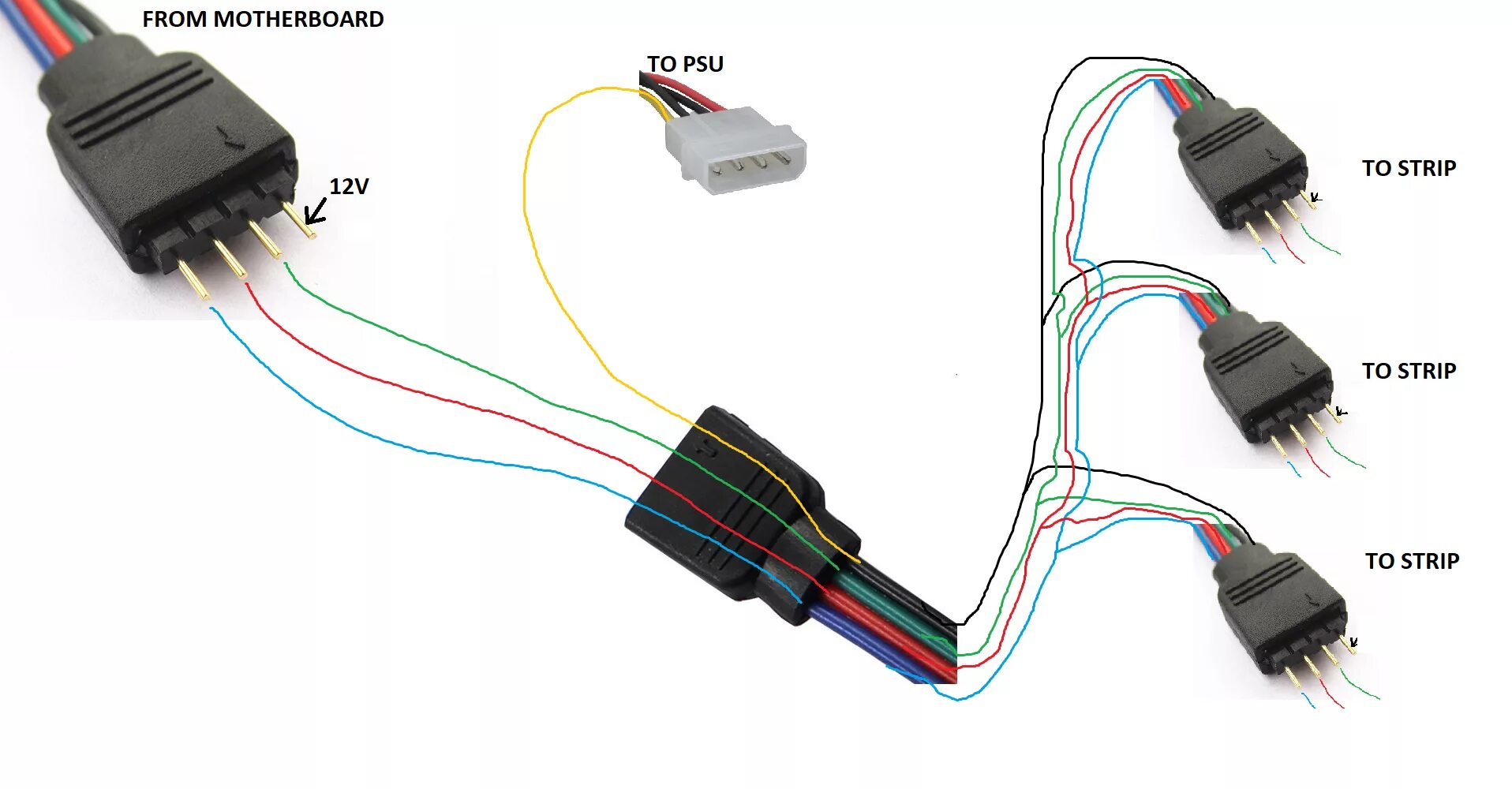 Распиновка подсветки Подключение rgb вентиляторов