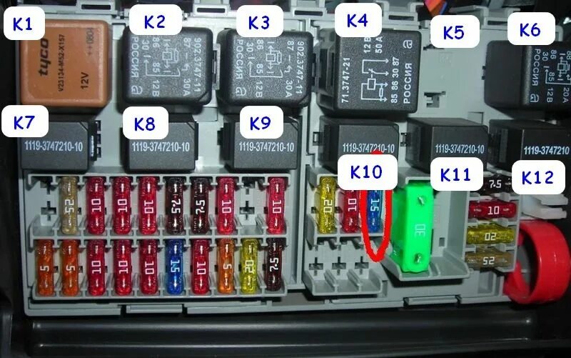 Распиновка предохранителей приора Предохранители и реле Лады Приоры: кто за что отвечает
