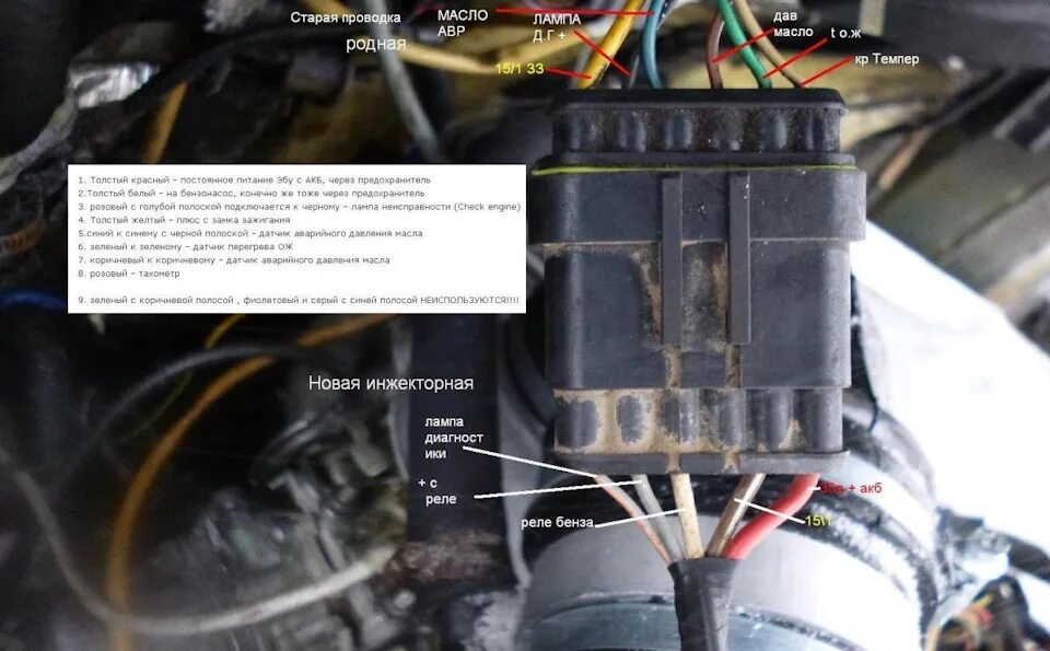 Распиновка проводки газель переход на инжектор - ГАЗ Соболь, 2,4 л, 2003 года своими руками DRIVE2