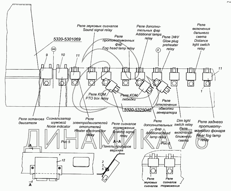 Распиновка реле камаз Реле камаз евро 2 где находится