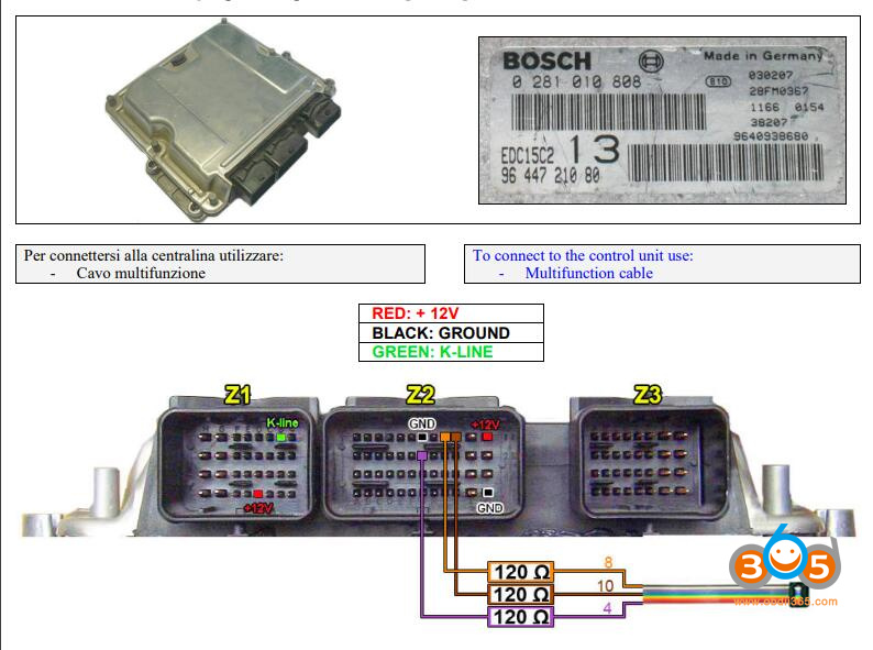 Распиновка renault KT200 PSA EDC15C2 via OBD, Bench or Boot? OBDII365.com Official Blog