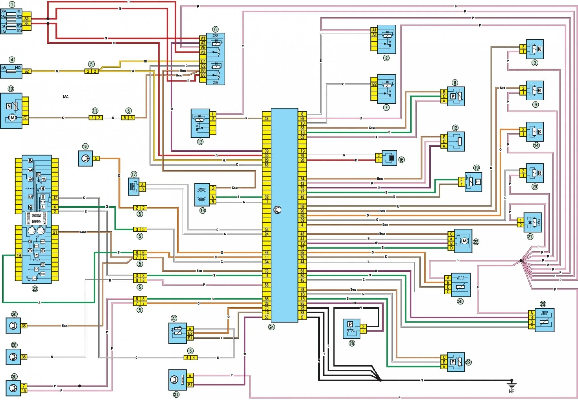 Распиновка рено логан 2 Scheme 3. Engine management system (Renault Logan 1, 2004-2012, petrol) - "Elect