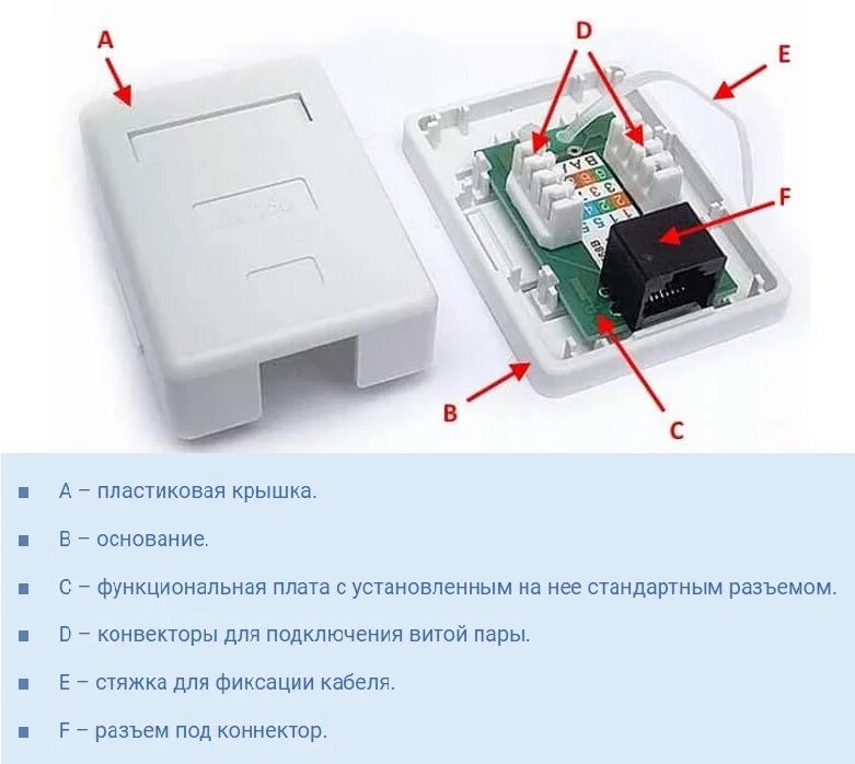 Распиновка розетки rj45 Розетка RJ-45: устройство и конструкция, технические характеристики и разновидно