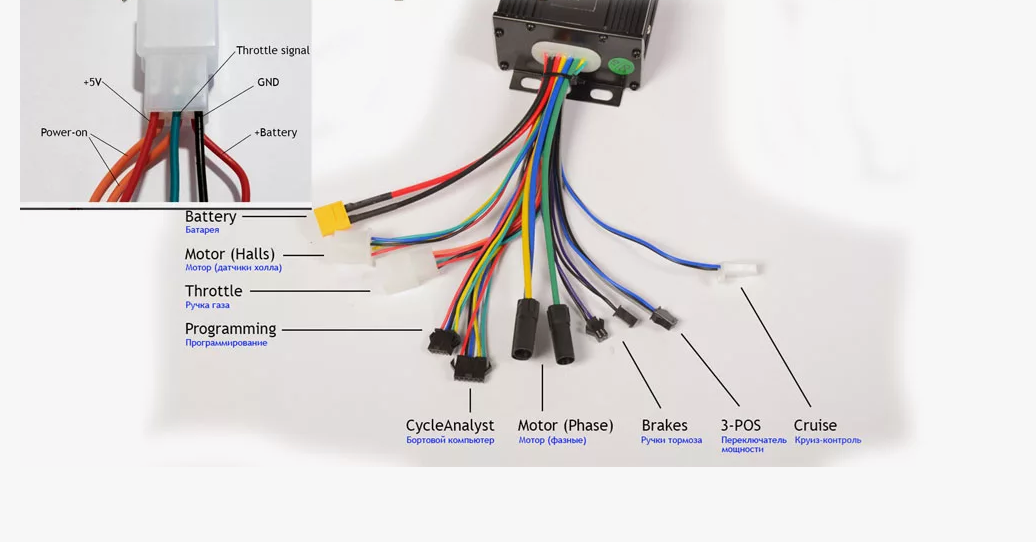 Распиновка ручки газа электровелосипеда подключение к контроллеру Купить КОНТРОЛЛЕР INFINEON 3 60A Лучшая цена в Минске