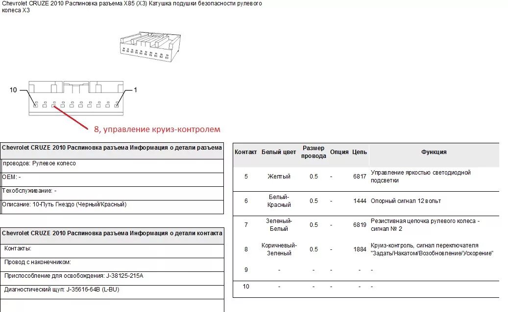 Распиновка шевроле круз Установка круиз-контроля Шевроле Круз. Part 2 - DRIVE2