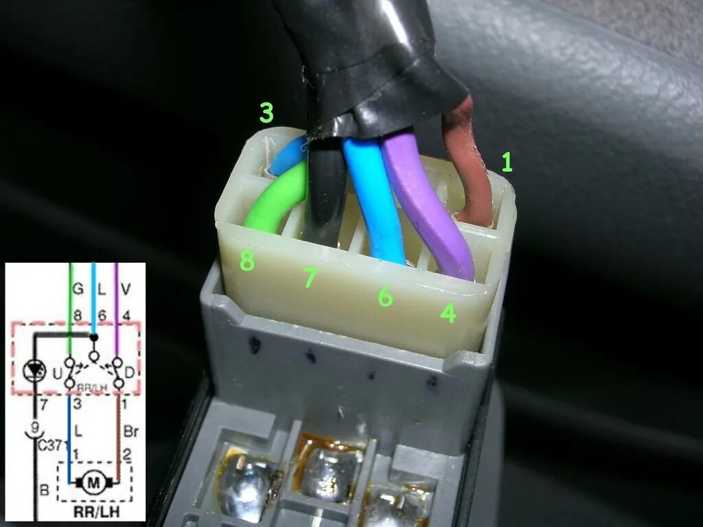 Распиновка шевроле лачетти Установка задних электростеклоподъёмников (седан)