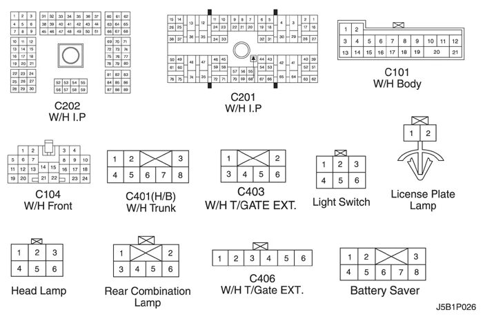 Распиновка шевроле лачетти Electrical Wiring Diagram 2005 Nubira-Lacetti 12. ILLUMINATION CIRCUIT