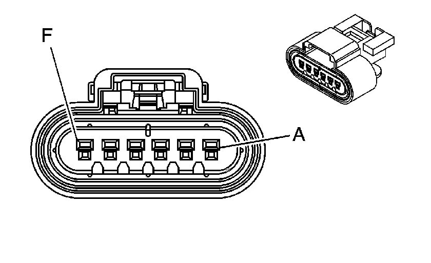 Распиновка штекера датчика Engine Controls Connector End Views. Saab 9-7x 2007