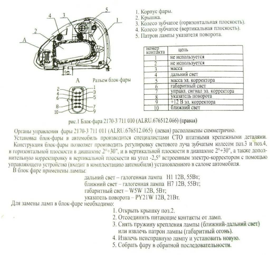 Распиновка штекера фары ЭПК2 подключить к Мус от приоры…миф или реальность?Ваз 2112 - Lada 21120, 1,5 л,