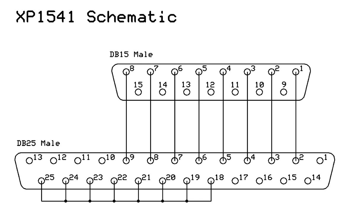 Распиновка сканматик Building the XP1541 parallel cable
