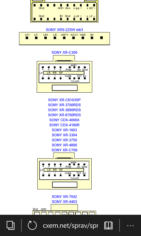 Распиновка sony cdx Ответы Mail.ru: Помогите с подключением магнитолы!