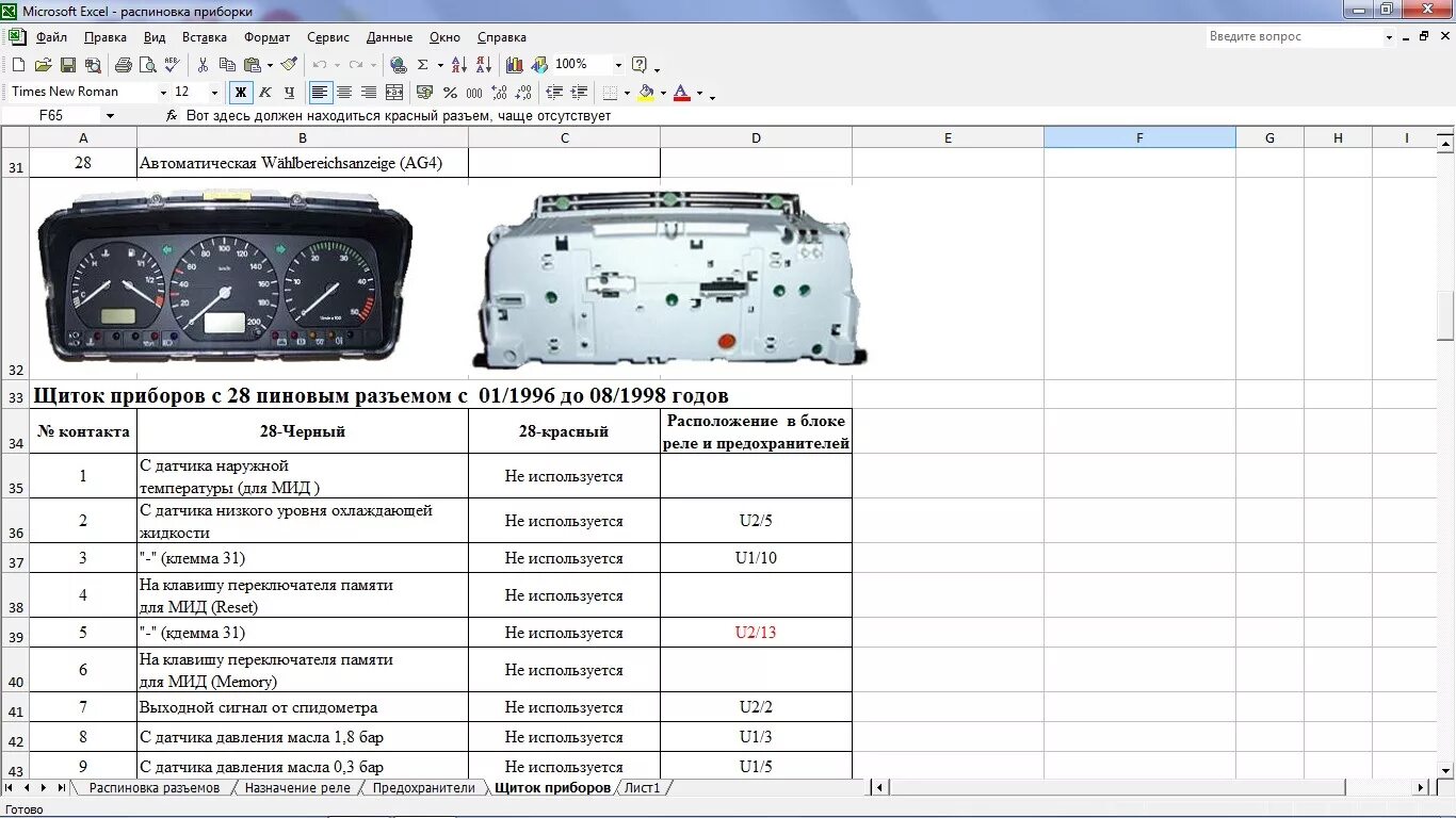 Распиновка т4 распиновка приборки - Volkswagen Transporter T4, 2,4 л, 1994 года электроника DR