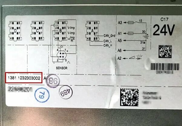 Распиновка тахографа Tachograph data sheet - Truckdiag