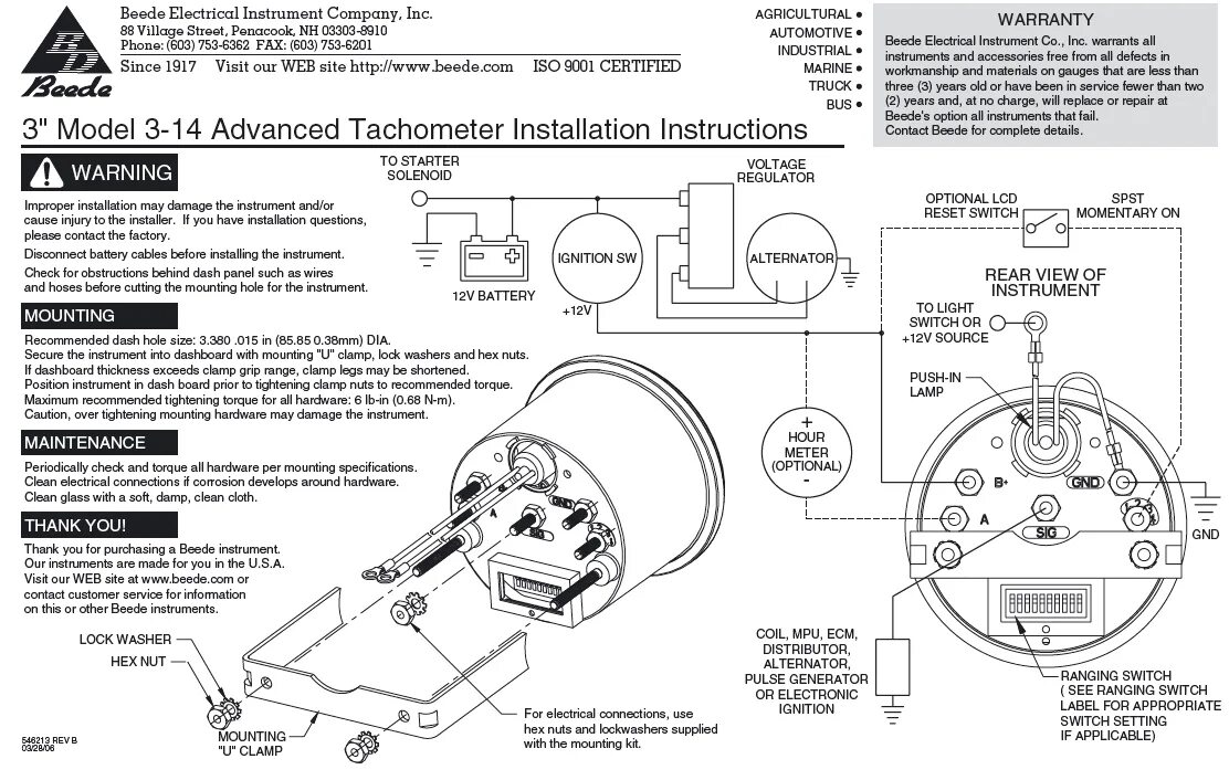 Распиновка тахометра Marine Tachometer Wiring Diagram autocardesign