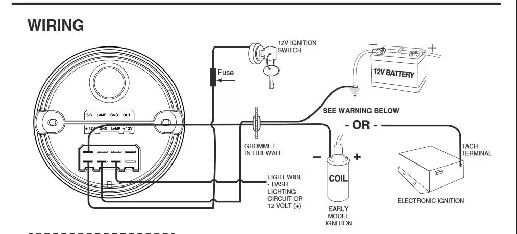 Распиновка тахометра Autometer Tach Wiring Question