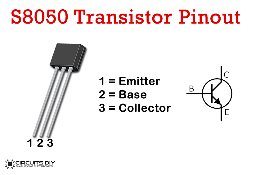 Распиновка транзистора S8050 NPN Transistor Pinout Battery charger circuit, Transistors, Battery charge