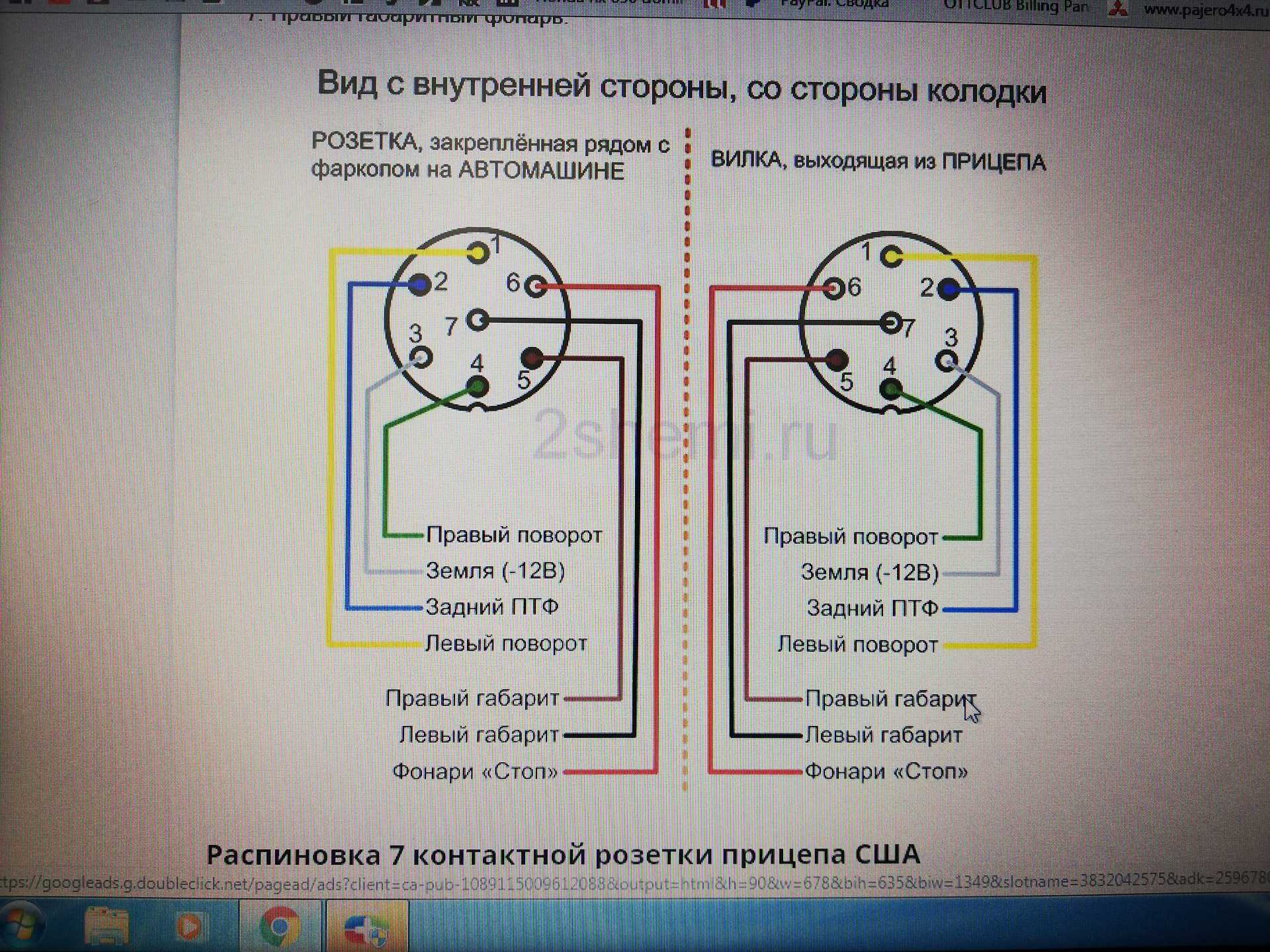 Распиновка заднего Распиновка задней фары