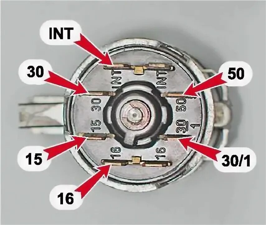 Распиновка замка 2106 Схема подключения замка зажигания на ваз 2106