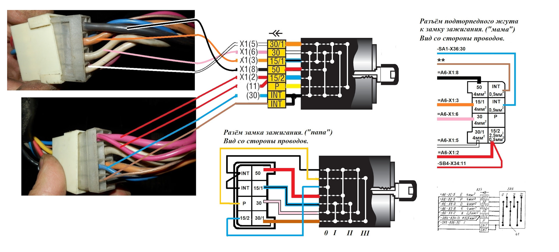 Распиновка замка уаз Замок зажигания ваз 2110 схема подключения - или контактной группы на автомобиле