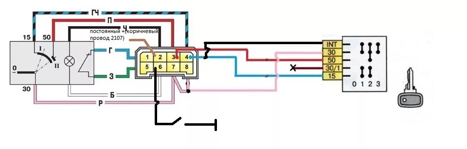 Распиновка замка зажигания ваз 2110 Замок 2110 на 2107 - Сообщество "ВАЗ: Ремонт и Доработка" на DRIVE2
