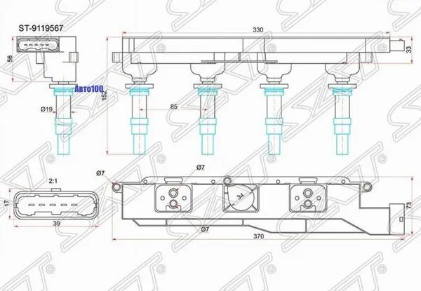 Распиновка зажигания опель Катушка зажигания OPEL ASTRA G 98-05/ASTRA H 04-/CORSA C 00-06/VECTRA C 02- (мод