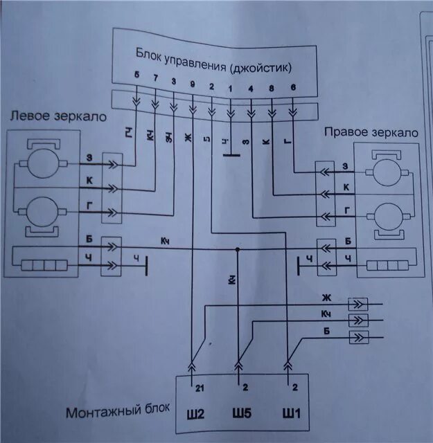 Распиновка зеркал газель вопрос по скетчу для управления зеркалами.