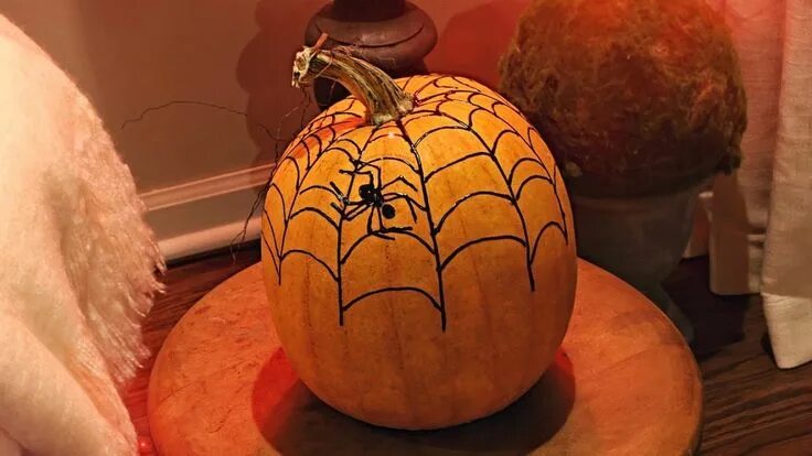 Расписные тыквы фото spider designs for pumpkins en 2024