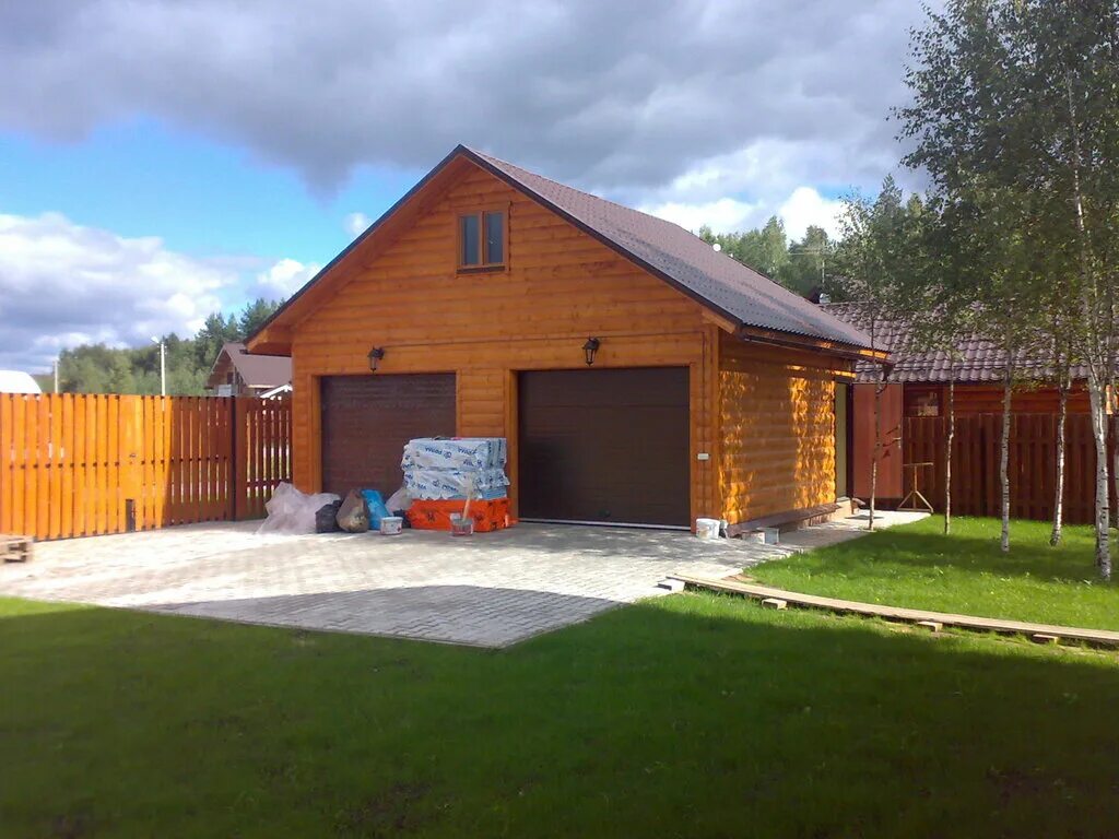 Расположение гаража на участке фото StePanStroy, construction of country houses and cottages, Pirogovo Village, Sovk