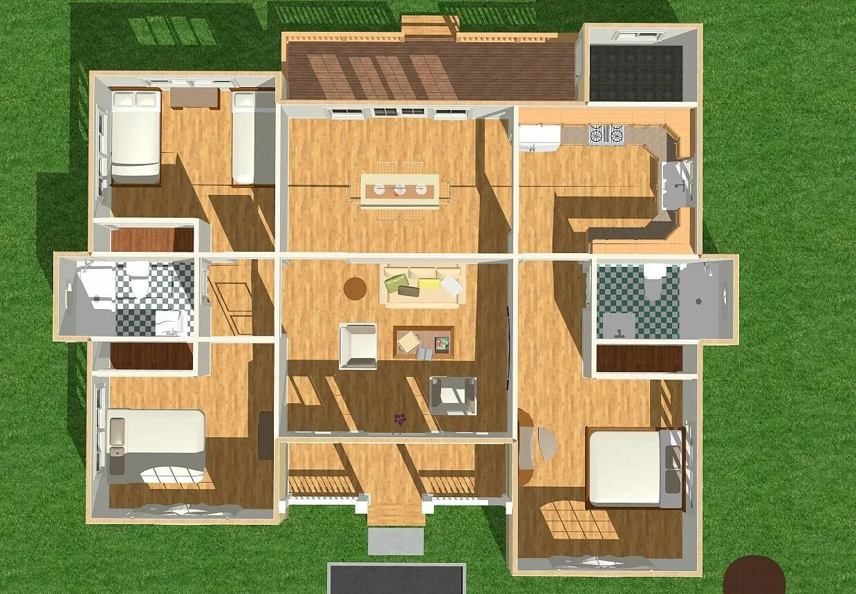 Расположение комнат в частном доме фото Simple Modern Homes and Plans House plans, Cool house designs, Modern house