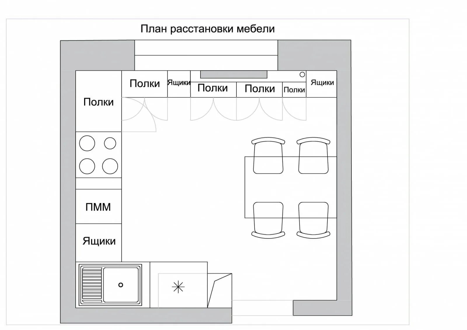 Расположение мебели схема Кухня 10 кв м - 55 фото, планировки и идеи дизайна