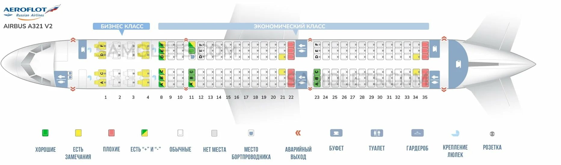 Расположение мест в а321 аэрофлот схема Аэробус (Airbus) A321neo: обзор, схема салона, фото, лучшие места