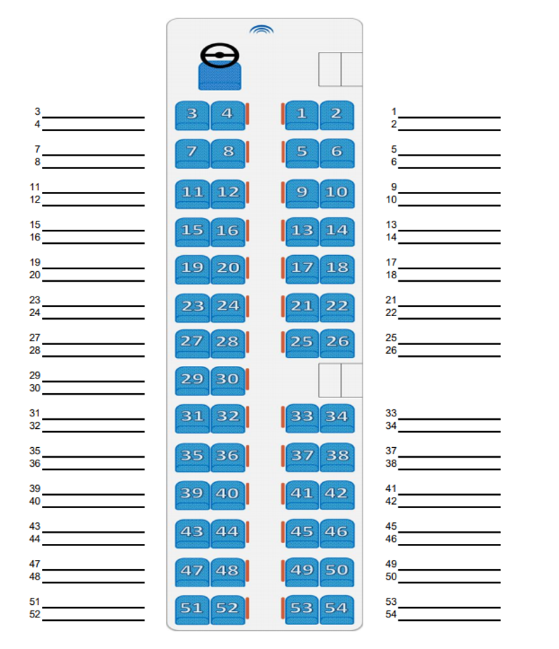Расположение мест в автобусе дальнего следования схема Расположение мест в Газели 8 мест
