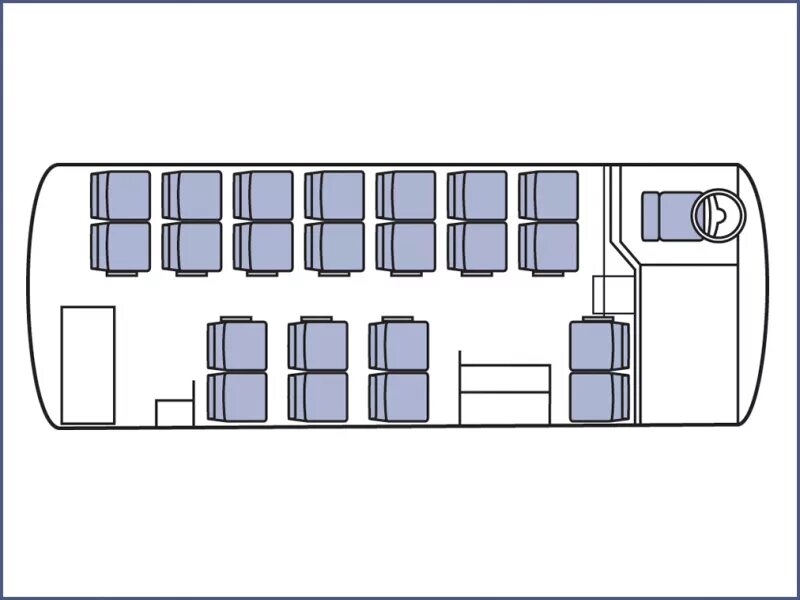 Расположение мест в автобусе паз схема Паз 32053-70 "Школьный"