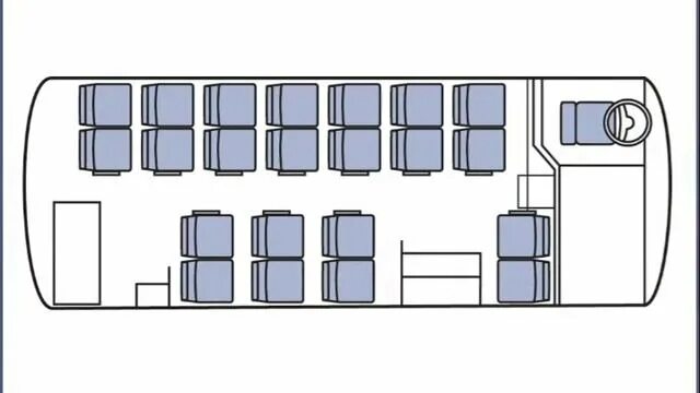 Расположение мест в автобусе паз схема Детский автобус ПАЗ 320538-70 однодверный для школьников / school bus PAZ - смот