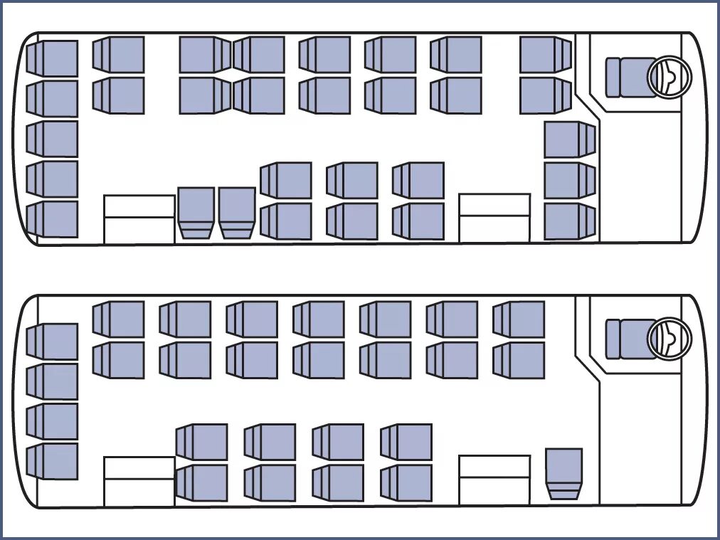 Расположение мест в автобусе паз схема Паз посадочные места